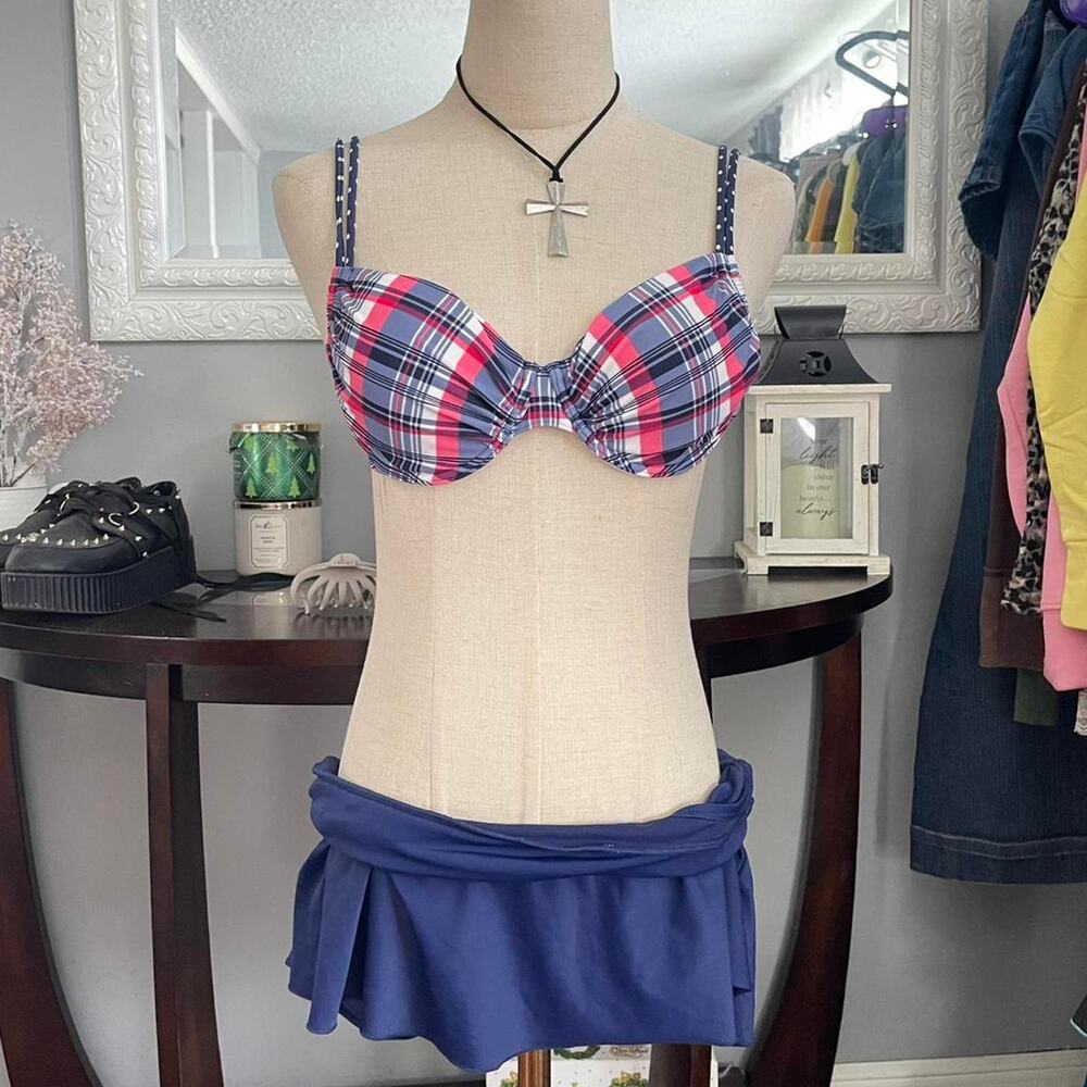 Y2k plaid bikini set